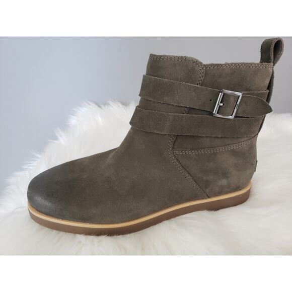 NEW SIZE 8 UGG JOSEFENE Short Cuff Suede Boots‎ Charcoal Gray Womens - Picture 2 of 7